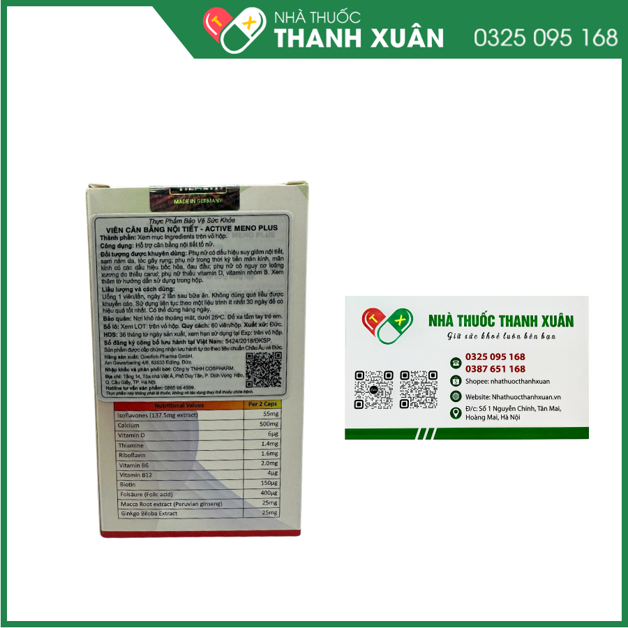Active Meno Plus hỗ trợ cân bằng nội tiết tố nữ